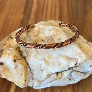 Copper Colored Rope Cuff Bracelet